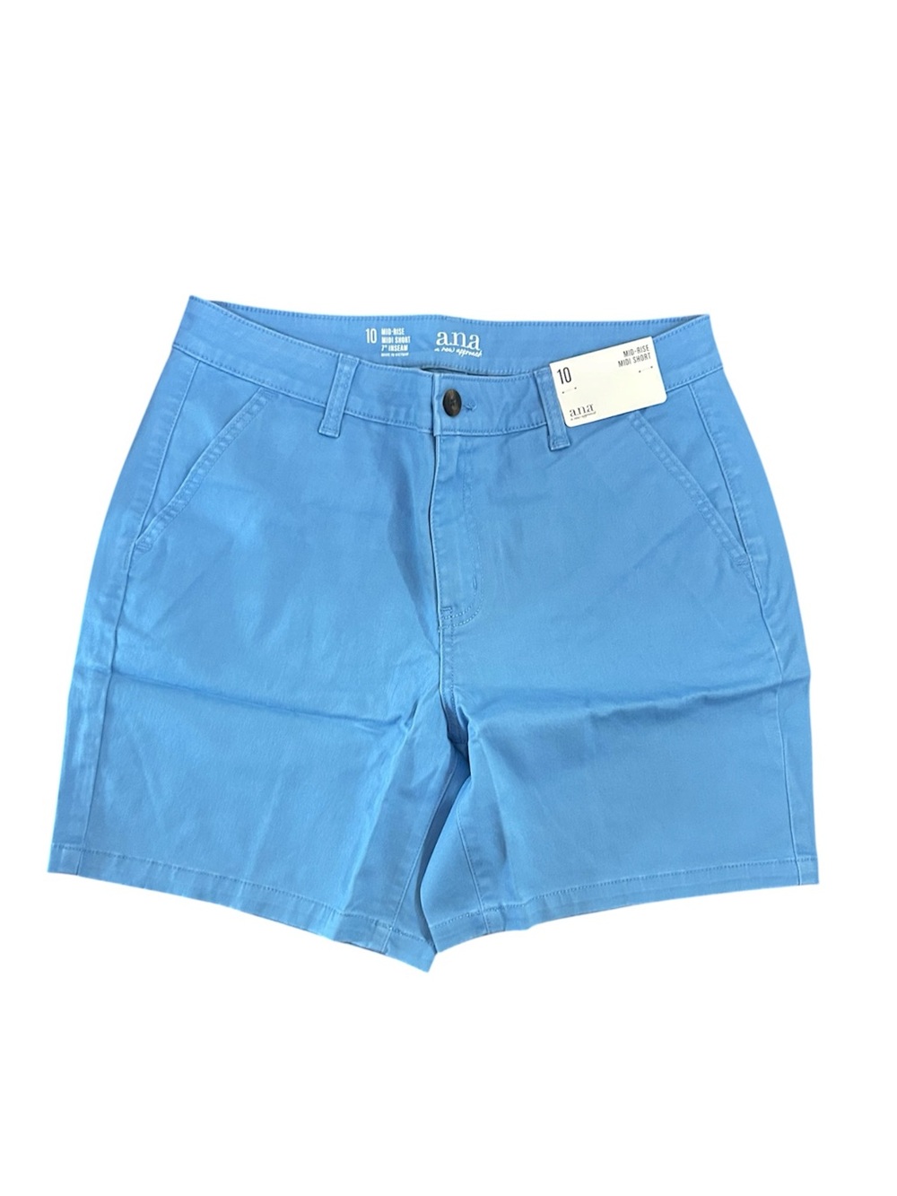 a.n.a Mid-Rise Middy Short Size 10 - Blue